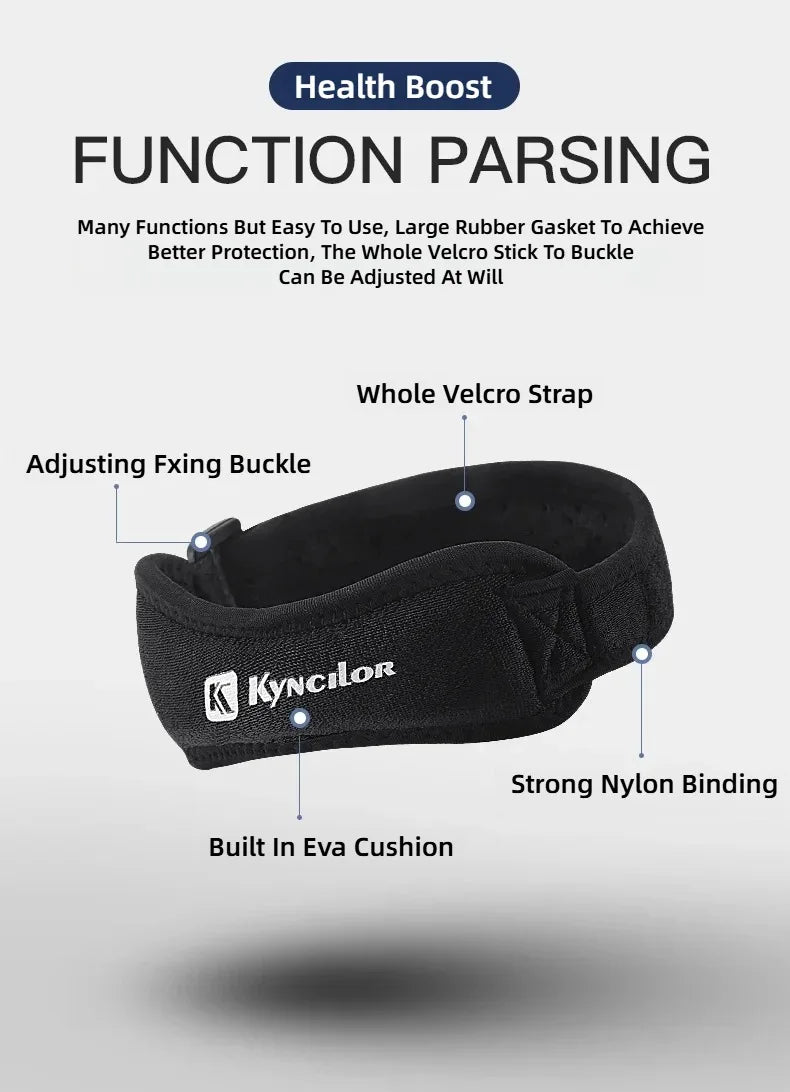 Kneecap Knee Tendon Support Strape Brace Adjustable Absorption Compression Pad Sleeve