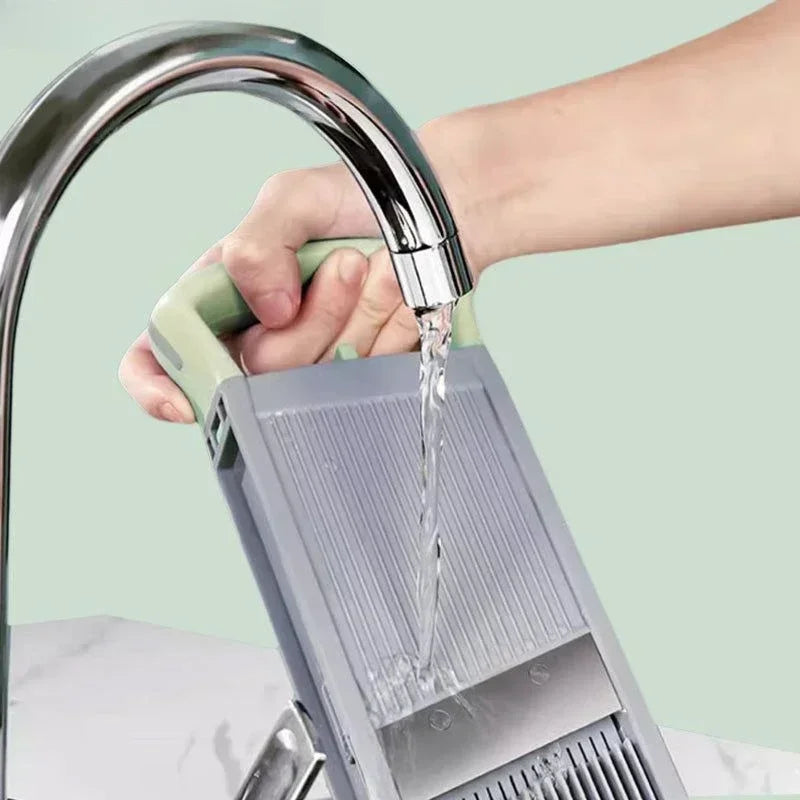 Adjustable Slicer Stainless Steel Vegetable Slicer Shred Safe Vegetable Dicer Onion Carrot Slicer