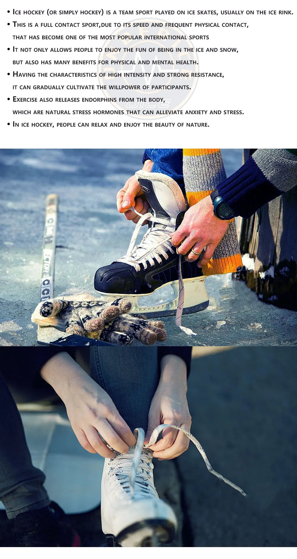 Ice Hockey Skate Laces 84 96 108 - Reinforced Waxed Tip