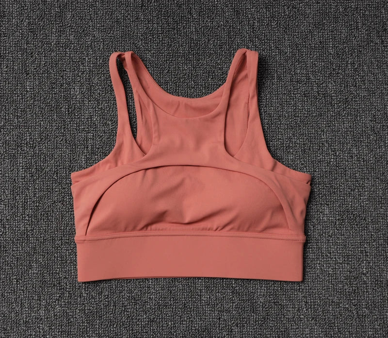 Women's Fitness Shorts Yoga Sets - High Waist Sportswear Bra Workout-Gym Shorts With Pocket