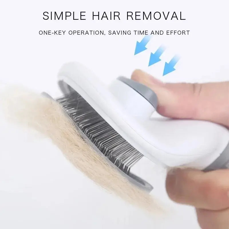 Self- Cleaning Pet Hair Remover Brush for Dogs and Cats G