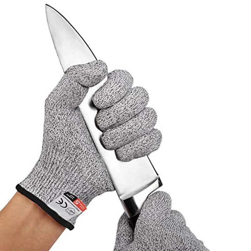 Grade 5 Cut Resistant Gloves Kitchen Scratch Resistant Glass Cutting Safety Protection for Gardeners