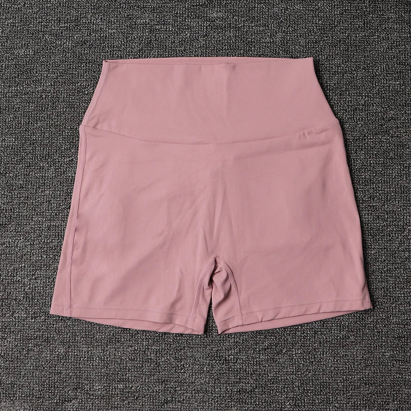 Women's Fitness Shorts Yoga Sets - High Waist Sportswear Bra Workout-Gym Shorts With Pocket