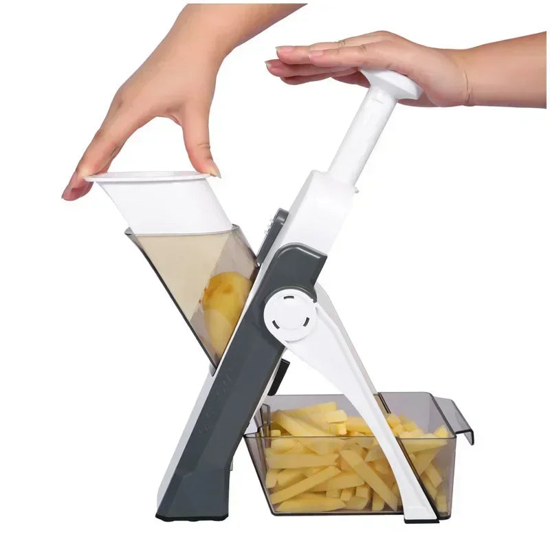 Adjustable Slicer Stainless Steel Vegetable Slicer Shred Safe Vegetable Dicer Onion Carrot Slicer