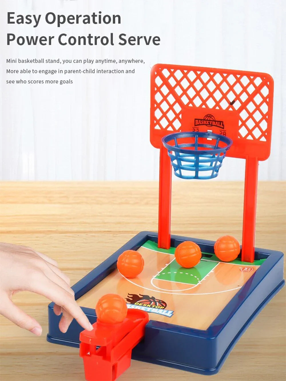Mini basketball - desktop portable travel or office game set, suitable for indoor or outdoor use.