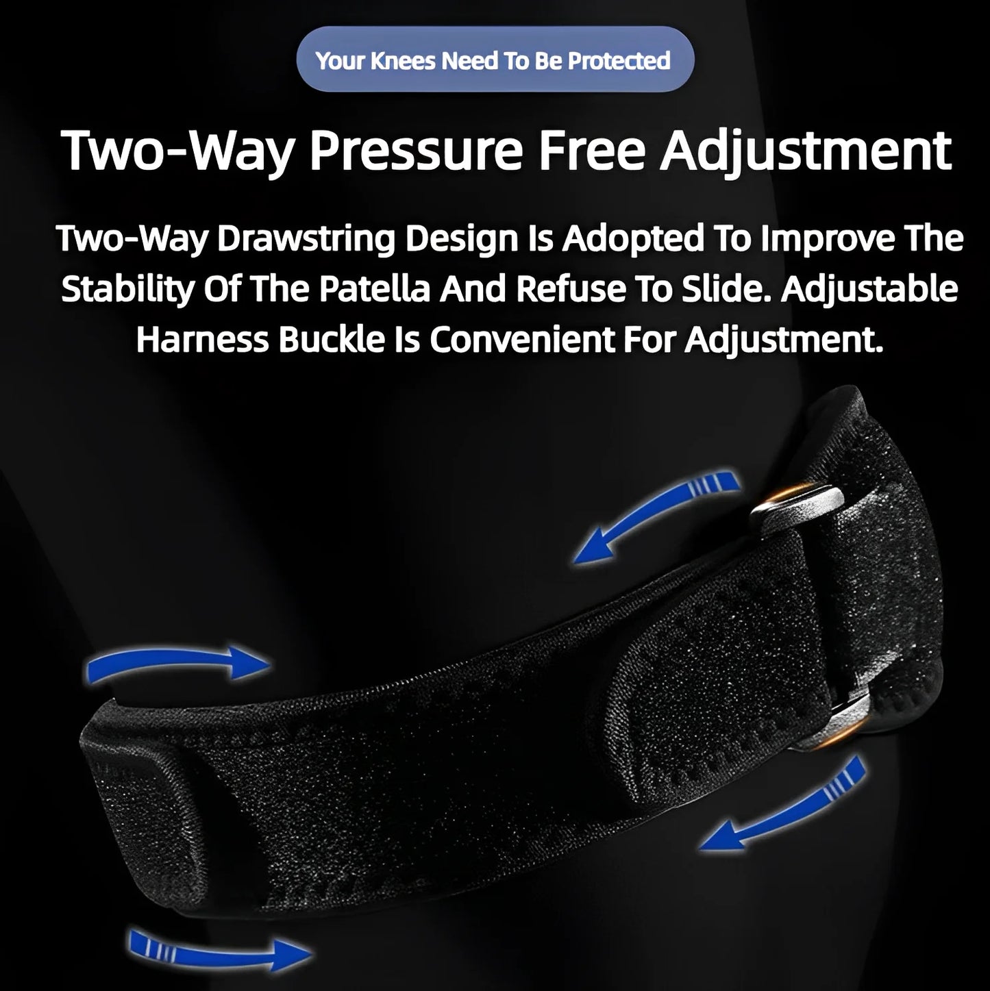 Kneecap Knee Tendon Support Strape Brace Adjustable Absorption Compression Pad Sleeve