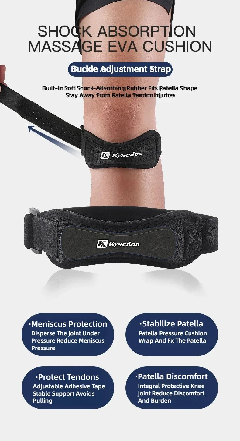 Kneecap Knee Tendon Support Strape Brace Adjustable Absorption Compression Pad Sleeve