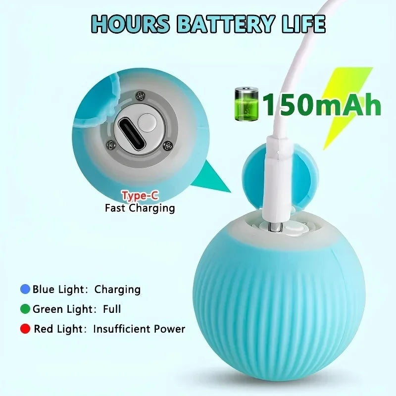 Interactive Cat Smart Ball Toy with USB Charging