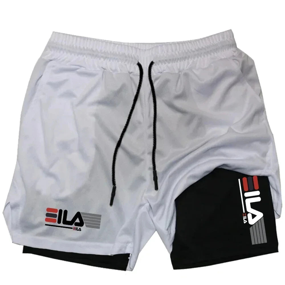 Men's Two-in-one Sports Shorts Breathable Quick-drying Double-layer Shorts