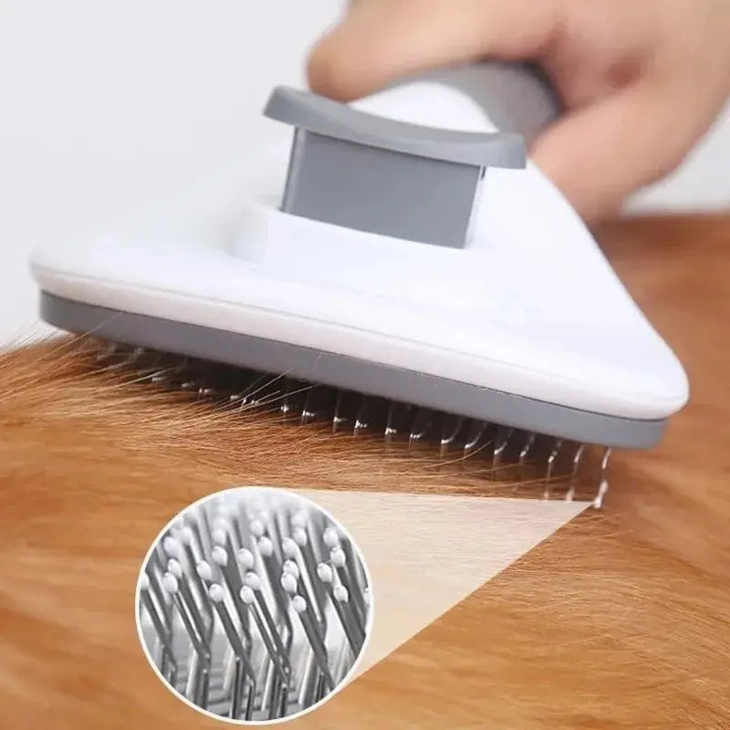 Self- Cleaning Pet Hair Remover Brush for Dogs and Cats G