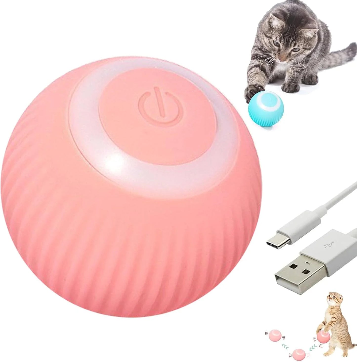 Interactive Cat Smart Ball Toy with USB Charging