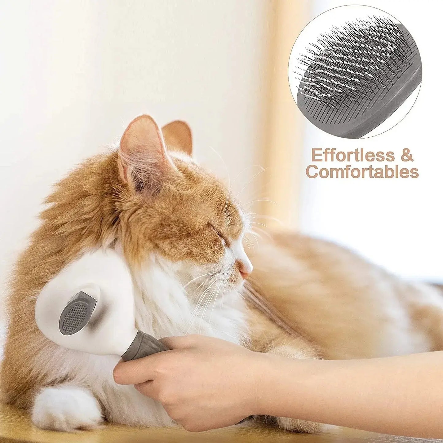 Self- Cleaning Pet Hair Remover Brush for Dogs and Cats G