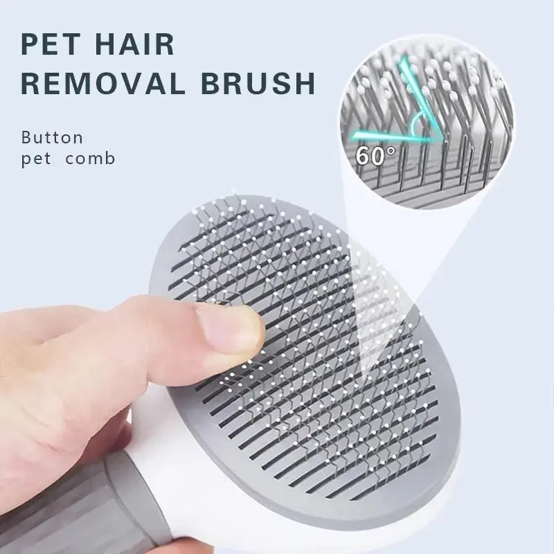 Self- Cleaning Pet Hair Remover Brush for Dogs and Cats G