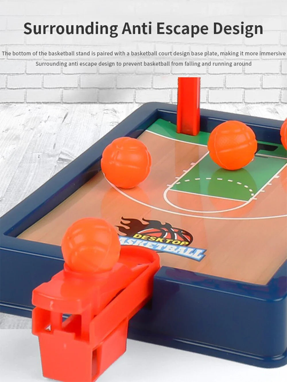 Mini basketball - desktop portable travel or office game set, suitable for indoor or outdoor use.