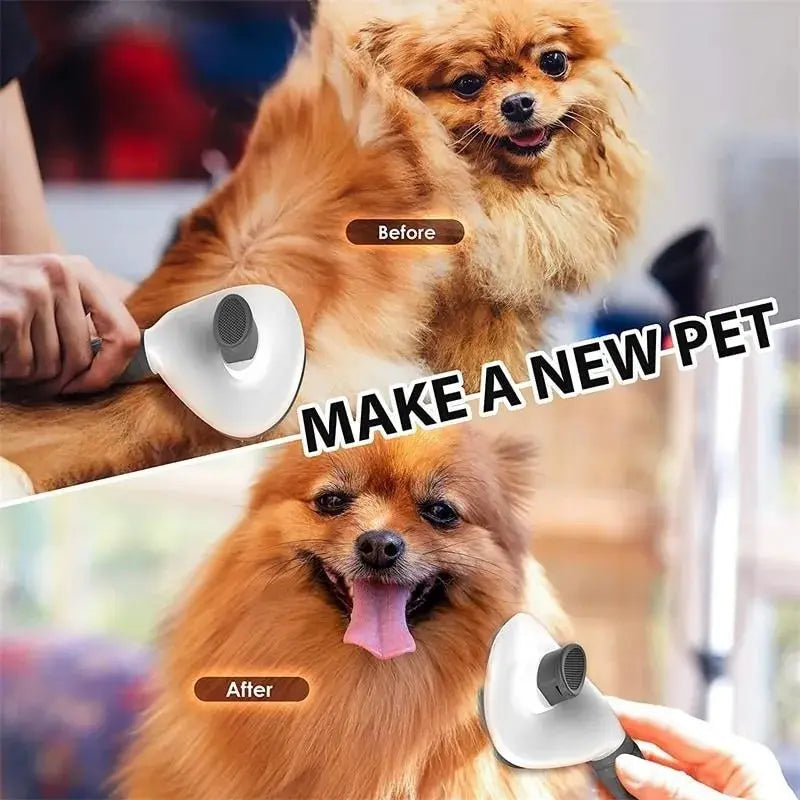 Self- Cleaning Pet Hair Remover Brush for Dogs and Cats G