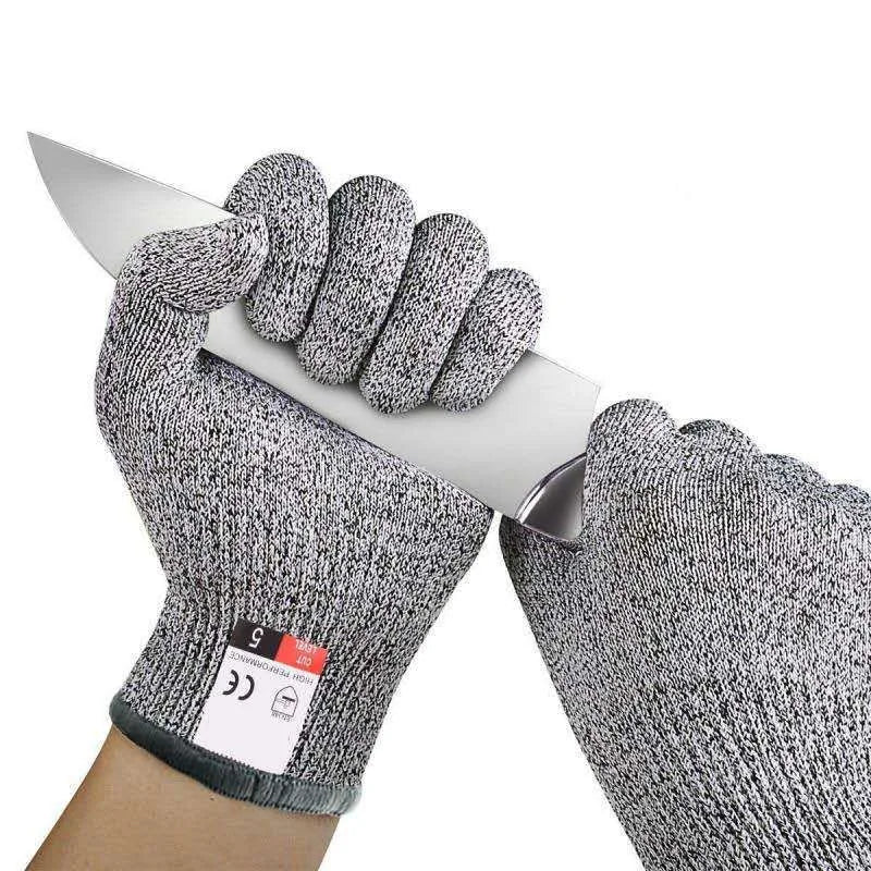 Grade 5 Cut Resistant Gloves Kitchen Scratch Resistant Glass Cutting Safety Protection for Gardeners