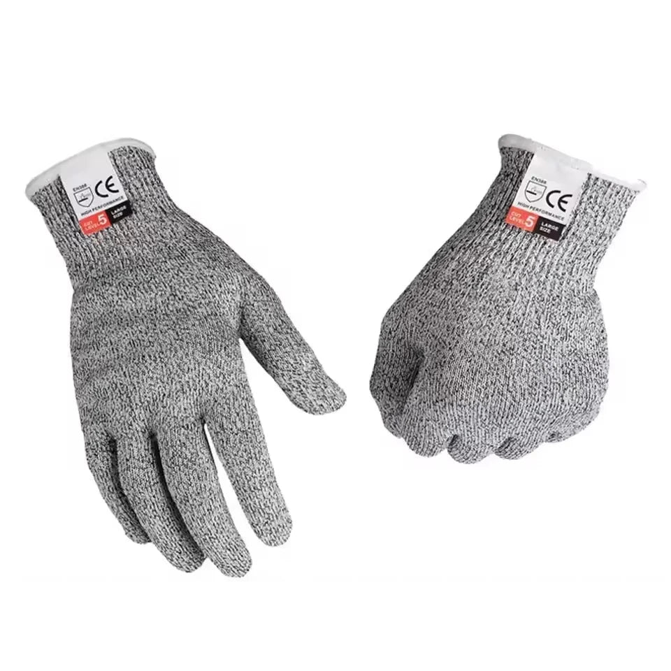 Grade 5 Cut Resistant Gloves Kitchen Scratch Resistant Glass Cutting Safety Protection for Gardeners