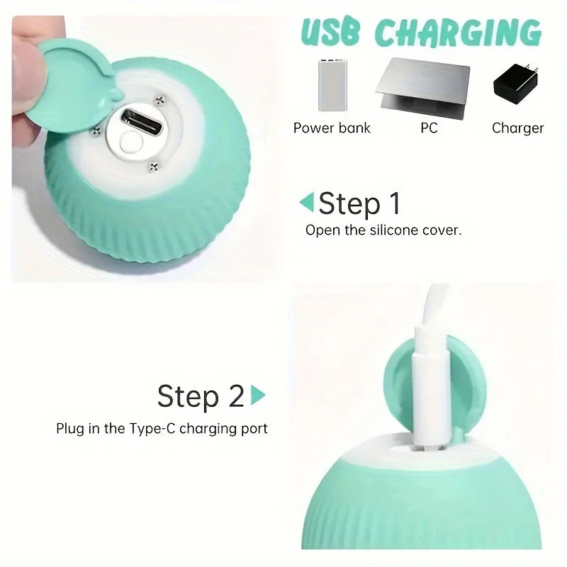 Interactive Cat Smart Ball Toy with USB Charging