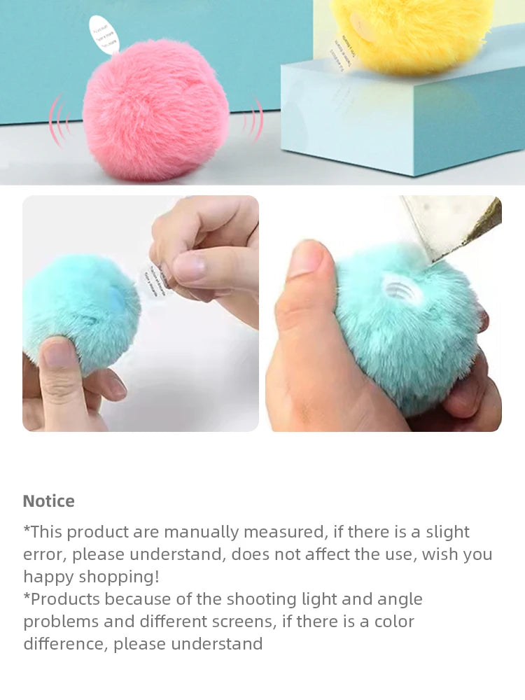 Interactive Ball Smart Cat Toys Plush Electric Catnip Training Toy