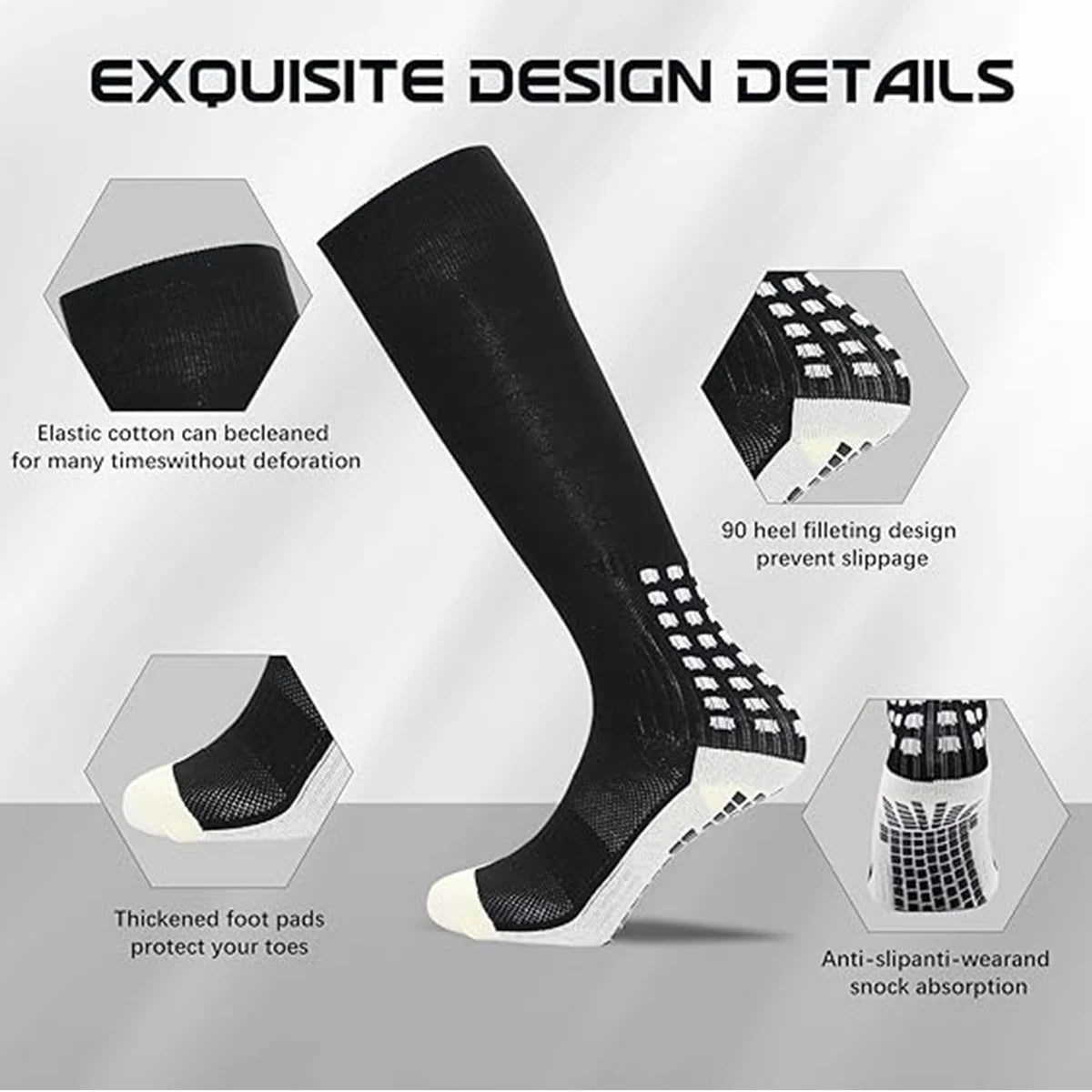 Anti Slip Soccer Knee Socks